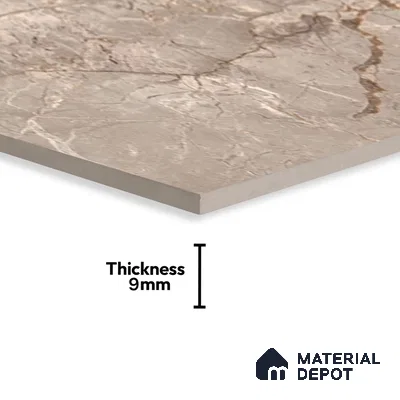 TL 02221 1 Harmony Brown 4 ft x 2 ft Carving Matte Finish Vitrified Tile - 9 mm (Random 3)