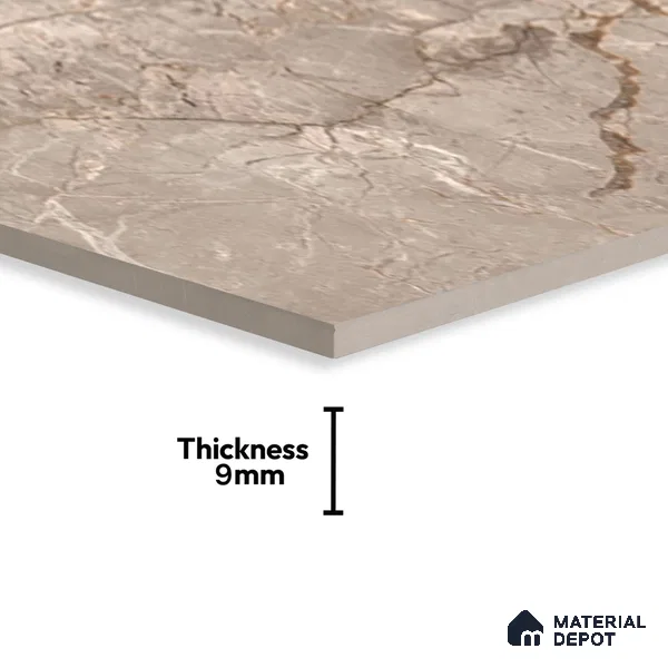 TL 02221 1 Harmony Brown 4 ft x 2 ft Carving Matte Finish Vitrified Tile - 9 mm (Random 3)