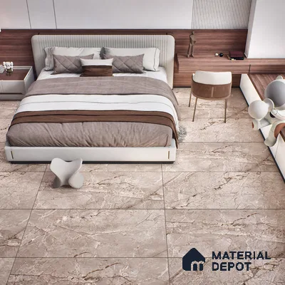 TL 02221 1 Harmony Brown 4 ft x 2 ft Carving Matte Finish Vitrified Tile - 9 mm (Random 3)