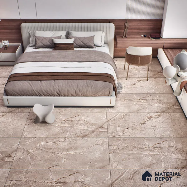 TL 02221 1 Harmony Brown 4 ft x 2 ft Carving Matte Finish Vitrified Tile - 9 mm (Random 3)