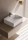Hatria Marble Rouge Des Pyrenees Translucent Basin BS 00239 M 395 x 395 mm Artificial Stone Acrylic Body Stain Free Designer Basin - 135 mm | Suitable For Bathroom, Vanity & Utility Areas | Image 01