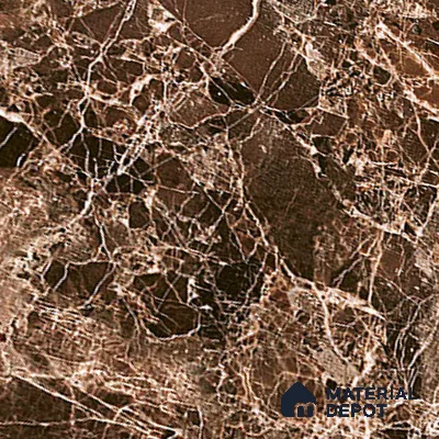 TL 01904 A Hazelnut Brown Dark 18 x 12 inch Glossy Finish Ceramic Wall Tile - 6 mm