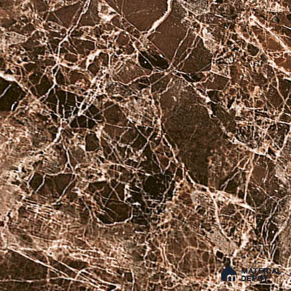 TL 01904 A Hazelnut Brown Dark 18 x 12 inch Glossy Finish Ceramic Wall Tile - 6 mm