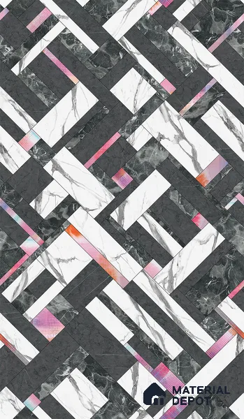 Multi Colour Digital Look HD 7005 8 ft x 4 ft Texture Finish Decorative Laminate - 1.25 mm | Suitable for TV Unit, Wardrobe, Kitchen Cabinets