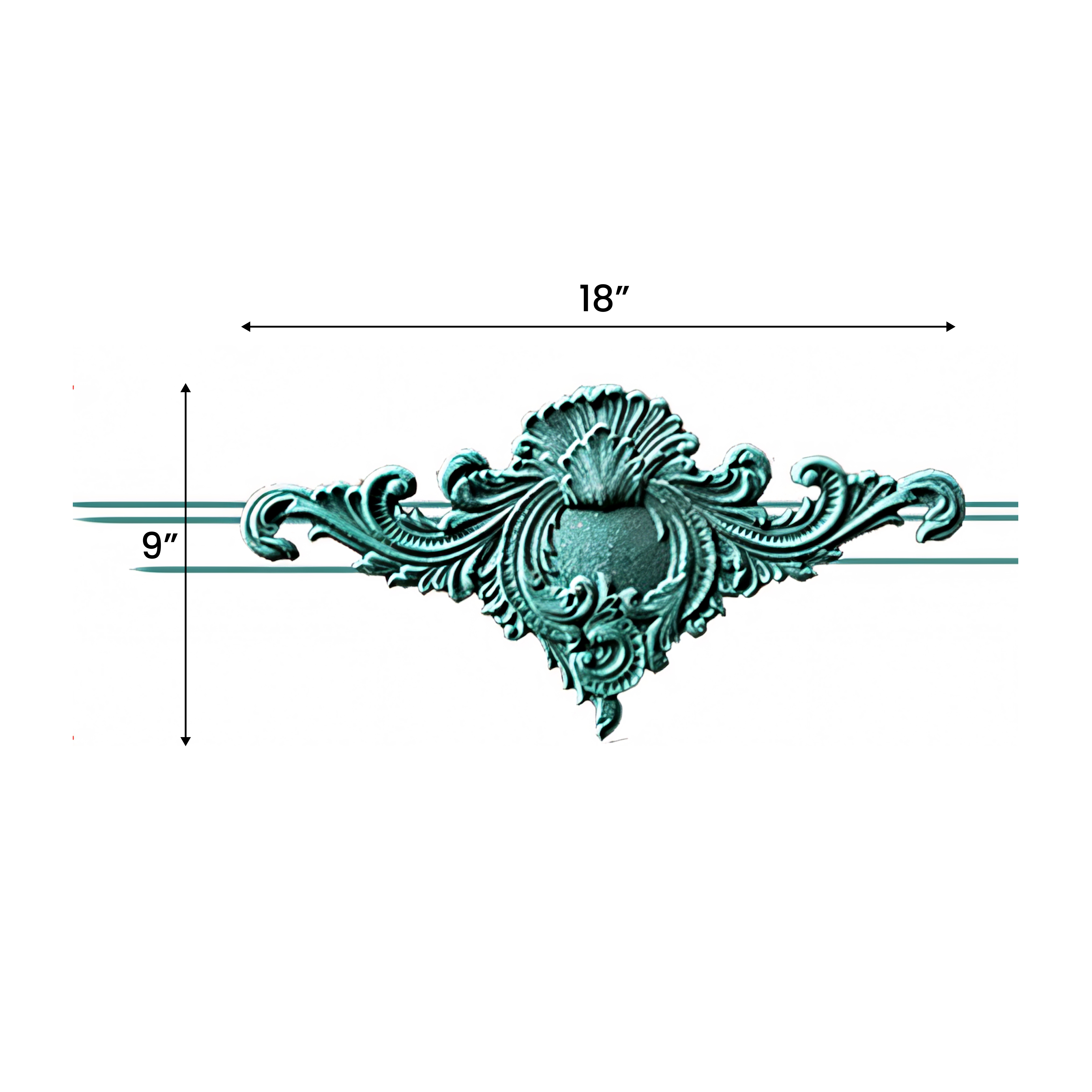 DIY Unfinished HDHMR Designer Paintable Wainscot French Centre Wall Moulding Greenova PM 00328 | 18 x 9 inch x 18 mm | Nail & Adhesive Installation