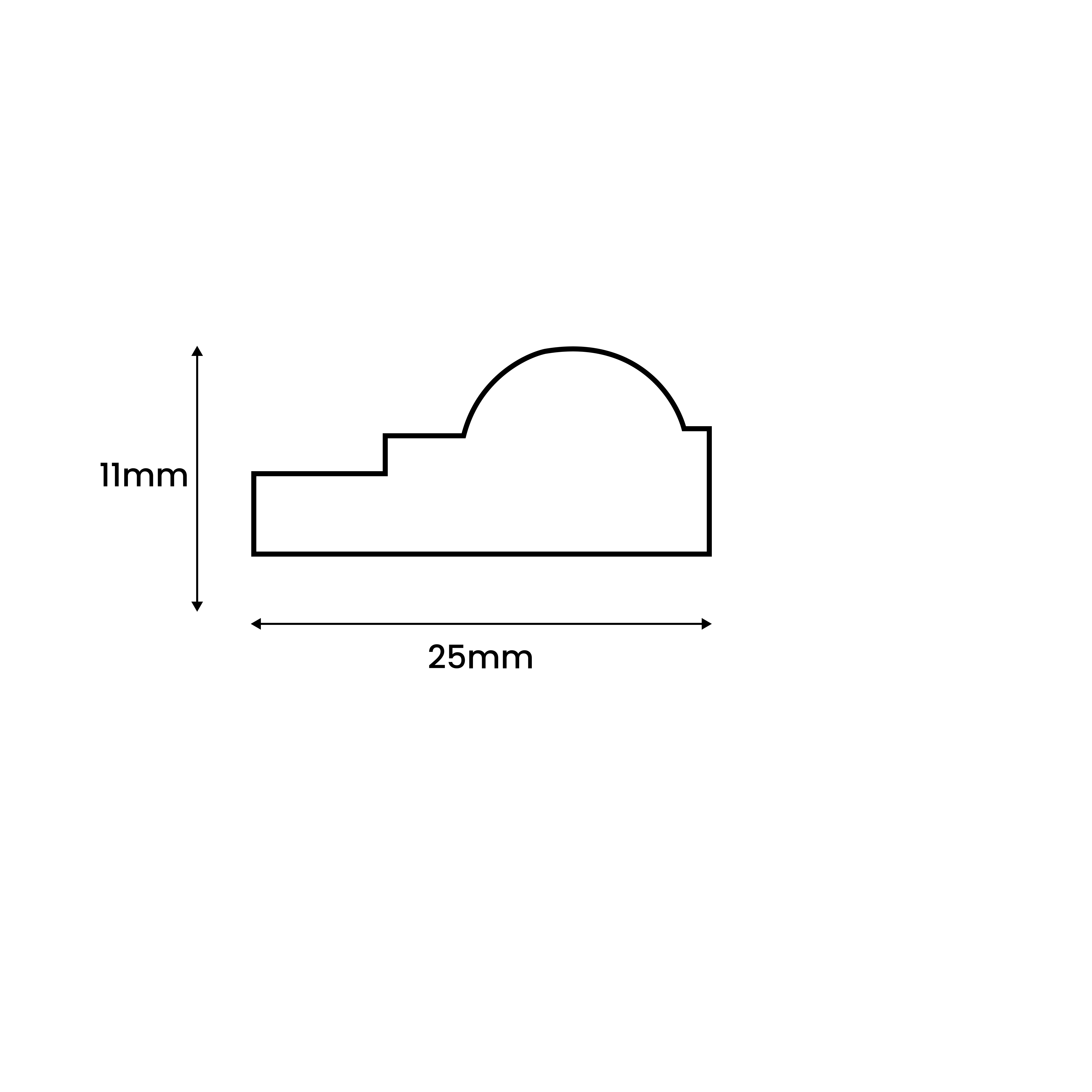 DIY Unfinished HDHMR Designer Paintable Wainscot French Wall Moulding Greenova PM 00306 | 8 ft x 1 inch x 11 mm | Nail & Adhesive Installation