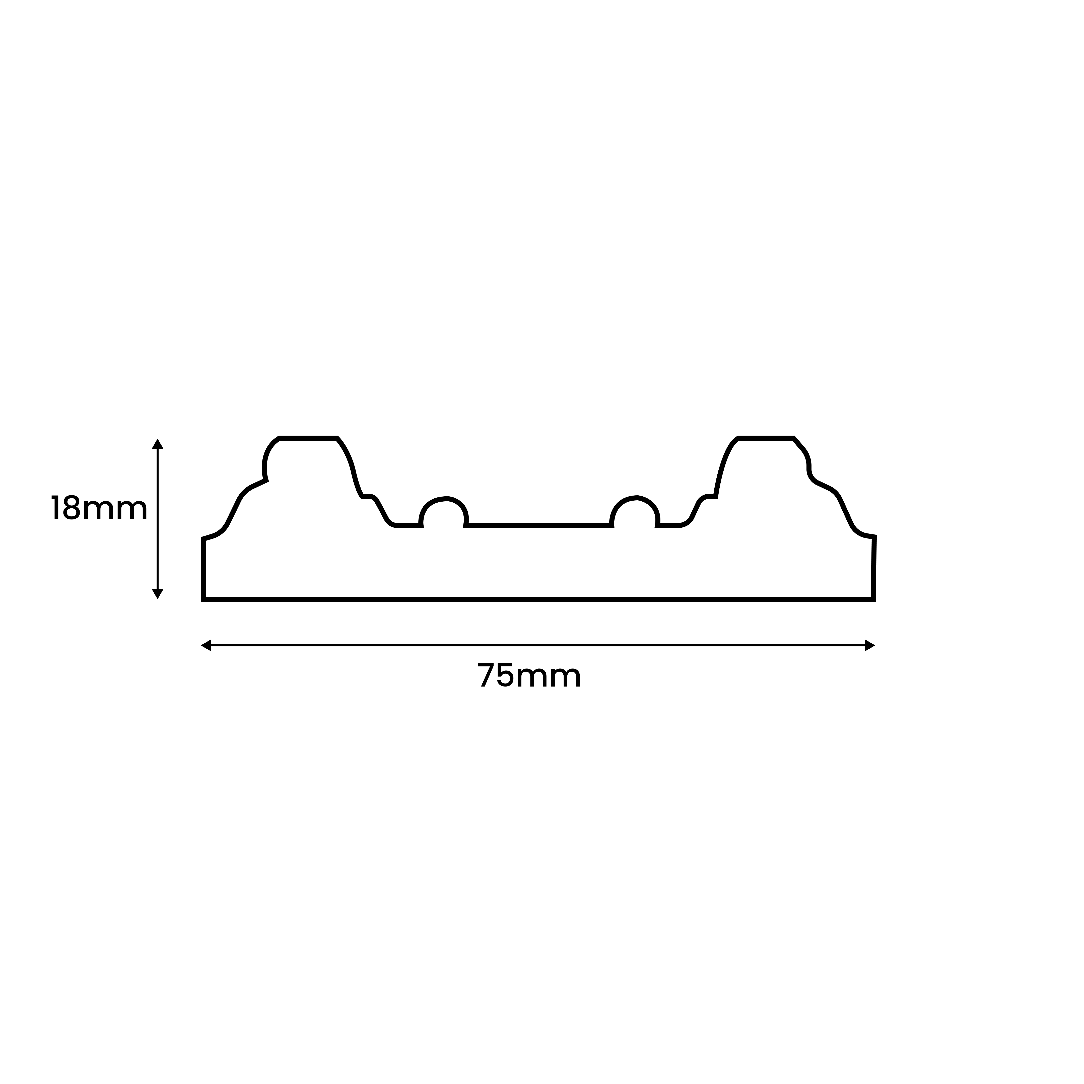 DIY Unfinished HDHMR Designer Paintable Wainscot French Wall Moulding Greenova PM 00312 | 8 ft x 3 inch x 18 mm | Nail & Adhesive Installation
