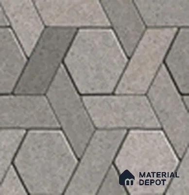 TL 07541 B Geometric Stone 16 x 16 inch Anti Skid Matte Finish Vitrified Floor Tile - 12 mm | Pattern Alignment May Vary | 2-3 mm Spacer is Mandatory