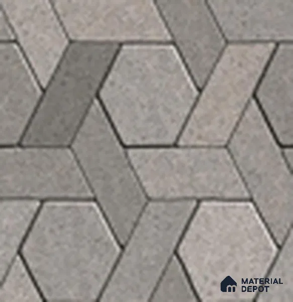 TL 07541 B Geometric Stone 16 x 16 inch Anti Skid Matte Finish Vitrified Floor Tile - 12 mm | Pattern Alignment May Vary | 2-3 mm Spacer is Mandatory
