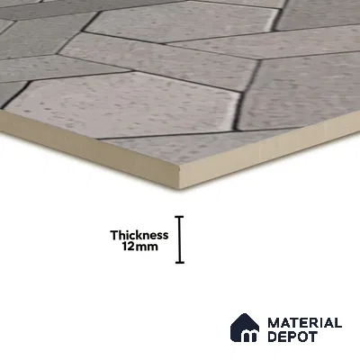 TL 07541 B Geometric Stone 16 x 16 inch Anti Skid Matte Finish Vitrified Floor Tile - 12 mm | Pattern Alignment May Vary | 2-3 mm Spacer is Mandatory