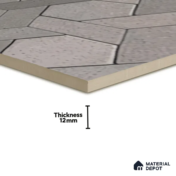 TL 07541 B Geometric Stone 16 x 16 inch Anti Skid Matte Finish Vitrified Floor Tile - 12 mm | Pattern Alignment May Vary | 2-3 mm Spacer is Mandatory