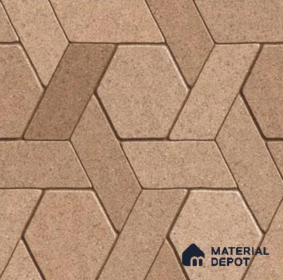 TL 07541 Hexagon Interlock 16 x 16 inch Anti Skid Matte Finish Vitrified Floor Tile - 12 mm | Pattern Alignment May Vary | 2-3 mm Spacer is Mandatory