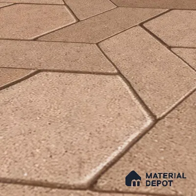 TL 07541 Hexagon Interlock 16 x 16 inch Anti Skid Matte Finish Vitrified Floor Tile - 12 mm | Pattern Alignment May Vary | 2-3 mm Spacer is Mandatory