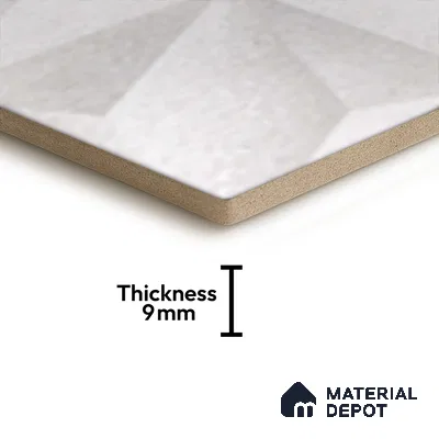 Hexagonal Wall Tile TL 05096 Geome Enclose Snowy 12 x 10 inch Vitrified Matte Finish - 9 mm | Suitable for Living Room, Bedroom, Bathroom, Kitchen & Balcony (Sample)