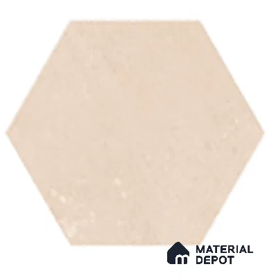 Hexagonal Wall Tile TL 05097 Geome Fellow Badami 12 x 10 inch Vitrified Matte Finish - 9 mm | Suitable for Living Room, Bedroom, Bathroom, Kitchen & Balcony (Sample)