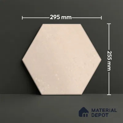 Hexagonal Wall Tile TL 05097 Geome Fellow Badami 12 x 10 inch Vitrified Matte Finish - 9 mm | Suitable for Living Room, Bedroom, Bathroom, Kitchen & Balcony (Sample)