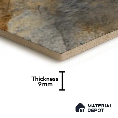 Hexagonal Wall Tile TL 05099 Geome Fellow Fire 12 x 10 inch Vitrified Matte Finish - 9 mm | Suitable for Living Room, Bedroom, Bathroom, Kitchen & Balcony