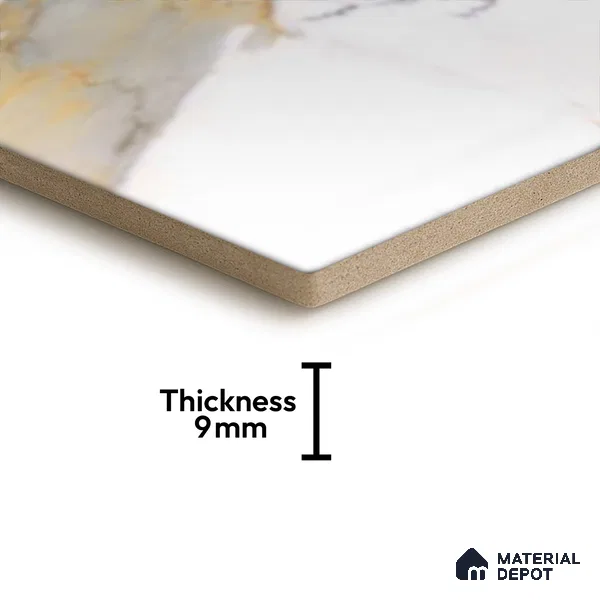 Hexagonal Wall Tile TL 05110 Geome Fellow Grande 12 x 10 inch Vitrified Glossy Finish - 9 mm | Suitable for Living Room, Bedroom, Bathroom, Kitchen & Balcony
