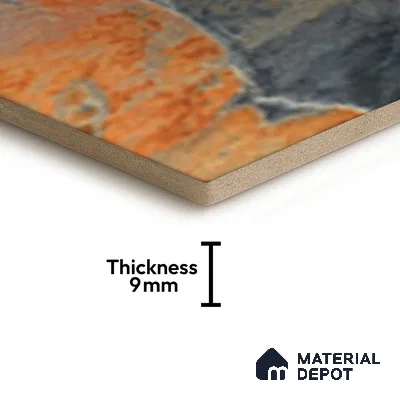Hexagonal Wall Tile TL 05102 Geome Fellow Rock 12 x 10 inch Vitrified Matte Finish - 9 mm | Suitable for Living Room, Bedroom, Bathroom, Kitchen & Balcony