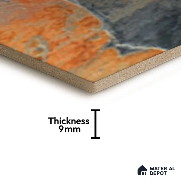 Hexagonal Wall Tile TL 05102 Geome Fellow Rock 12 x 10 inch Vitrified Matte Finish - 9 mm | Suitable for Living Room, Bedroom, Bathroom, Kitchen & Balcony