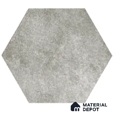 Hexagonal Wall Tile TL 05103 Geome Fellow Touch Gray 12 x 10 inch Vitrified Matte Finish - 9 mm | Suitable for Living Room, Bedroom, Bathroom, Kitchen & Balcony (Sample)