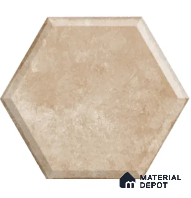 Hexagonal Wall Tile TL 05105 C Geome Framery Flora 12 x 10 inch Vitrified Matte Finish - 9 mm | Suitable for Living Room, Bedroom, Bathroom, Kitchen & Balcony (Sample)