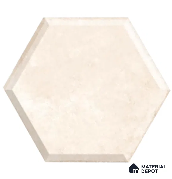 Hexagonal Wall Tile TL 05105 Geome Framery Flora 12 x 10 inch Vitrified Matte Finish - 9 mm | Suitable for Living Room, Bedroom, Bathroom, Kitchen & Balcony (Sample)