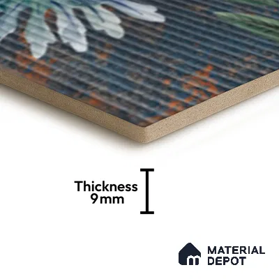Hexagonal Wall Tile TL 05108 B Geome Lineout Algae Highlighter 12 x 10 inch Vitrified Matte Finish - 9 mm | Suitable for Living Room, Bedroom, Bathroom, Kitchen & Balcony