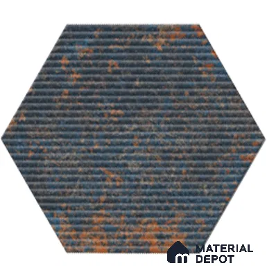 Hexagonal Wall Tile TL 05108 C Geome Lineout Algae Dark 12 x 10 inch Vitrified Matte Finish - 9 mm | Suitable for Living Room, Bedroom, Bathroom, Kitchen & Balcony