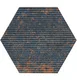 Hexagonal Wall Tile TL 05108 C Geome Lineout Algae Dark 12 x 10 inch Vitrified Matte Finish - 9 mm | Suitable for Living Room, Bedroom, Bathroom, KitchenÂ &Â Balcony | Image 1