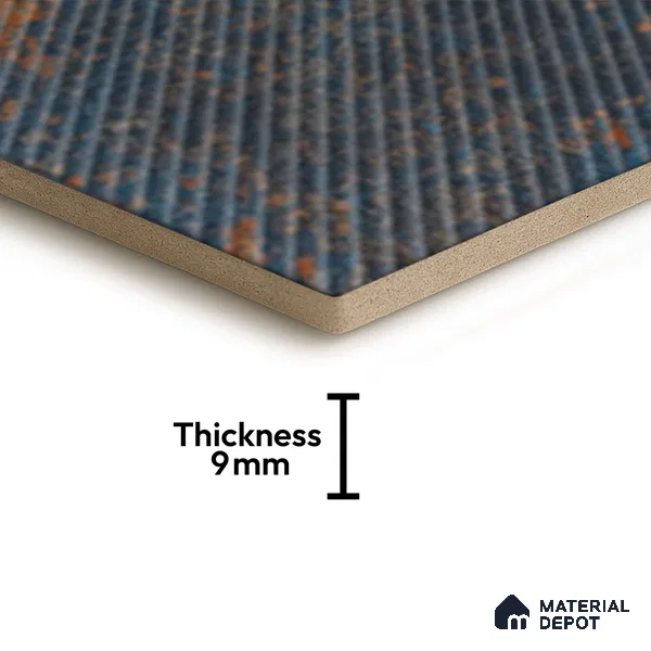 Hexagonal Wall Tile TL 05108 C Geome Lineout Algae Dark 12 x 10 inch Vitrified Matte Finish - 9 mm | Suitable for Living Room, Bedroom, Bathroom, Kitchen & Balcony