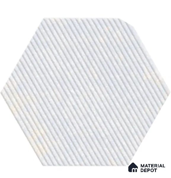 Hexagonal Wall Tile TL 05108 Geome Lineout Algae Light 12 x 10 inch Vitrified Matte Finish - 9 mm | Suitable for Living Room, Bedroom, Bathroom, Kitchen & Balcony (Sample)