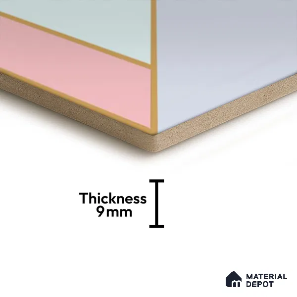 Hexagonal Wall Tile TL 05655 Matrix Elegant Pastel 6 x 6 inch Ceramic Matte Finish - 9 mm | 4 Random Faces | Suitable for Living Room, Bathroom, Kitchen & Backsplash