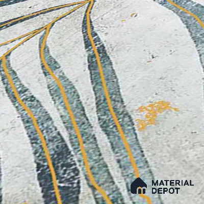 Hexagonal Wall Tile TL 05654 Matrix Jungle Emerald 6 x 6 inch Ceramic Matte Finish - 9 mm | 4 Random Faces | Suitable for Living Room, Bathroom, Kitchen & Backsplash