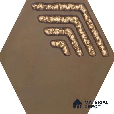 Hexagonal Wall Tile TL 05658 Matrix Sparkling Hex 6 x 6 inch Ceramic Matte Finish - 9 mm | 2 Random Faces | Suitable for Living Room, Bathroom, Kitchen & Backsplash