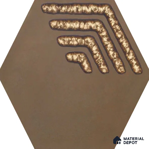 Hexagonal Wall Tile TL 05658 Matrix Sparkling Hex 6 x 6 inch Ceramic Matte Finish - 9 mm | 2 Random Faces | Suitable for Living Room, Bathroom, Kitchen & Backsplash
