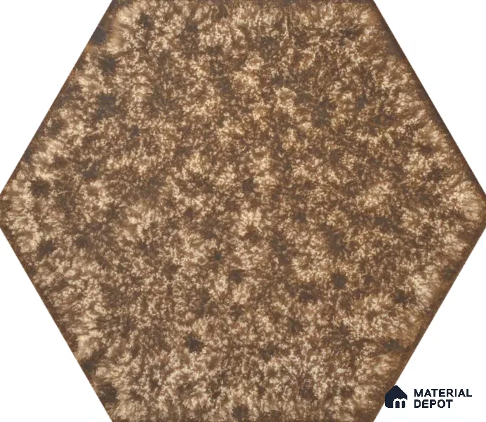 Hexagonal Wall Tile TL 05658 Matrix Sparkling Hex 6 x 6 inch Ceramic Matte Finish - 9 mm | 2 Random Faces | Suitable for Living Room, Bathroom, Kitchen & Backsplash