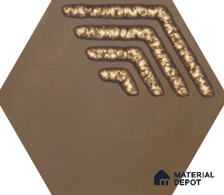 Hexagonal Wall Tile TL 05658 Matrix Sparkling Hex 6 x 6 inch Ceramic Matte Finish - 9 mm | 2 Random Faces | Suitable for Living Room, Bathroom, Kitchen & Backsplash