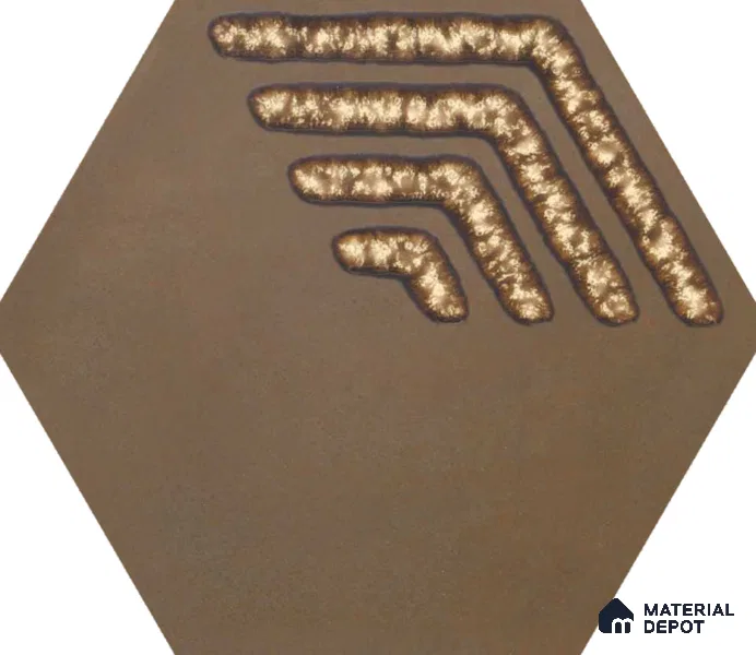 Hexagonal Wall Tile TL 05658 Matrix Sparkling Hex 6 x 6 inch Ceramic Matte Finish - 9 mm | 2 Random Faces | Suitable for Living Room, Bathroom, Kitchen & Backsplash