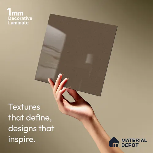 HGL 253 Metallic Gloss Sienna 8 ft x 4 ft Laminate - 1 mm | Suitable for Living Room, Kitchen, Office