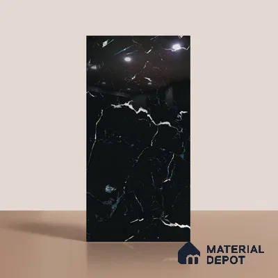 Marble Look Wall & Floor Tile TL 09509 | High Gloss Finish 4 ft x 2 ft Vitrified Tile - 9 mm | Suitable For Kitchen, Bathroom, Bedroom & Office