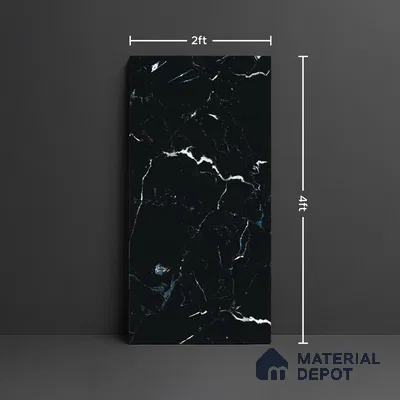 Marble Look Wall & Floor Tile TL 09509 | High Gloss Finish 4 ft x 2 ft Vitrified Tile - 9 mm | Suitable For Kitchen, Bathroom, Bedroom & Office
