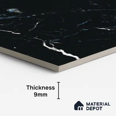 Marble Look Wall & Floor Tile TL 09509 | High Gloss Finish 4 ft x 2 ft Vitrified Tile - 9 mm | Suitable For Kitchen, Bathroom, Bedroom & Office