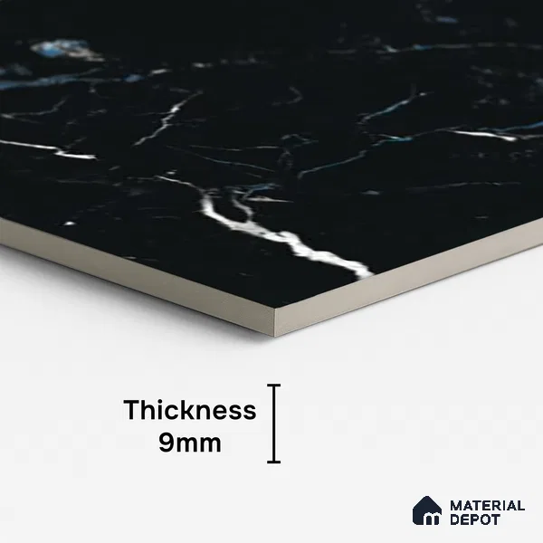 Marble Look Wall & Floor Tile TL 09509 | High Gloss Finish 4 ft x 2 ft Vitrified Tile - 9 mm | Suitable For Kitchen, Bathroom, Bedroom & Office