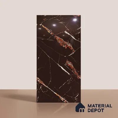 Marble Look Wall & Floor Tile TL 09510 | High Gloss Finish 4 ft x 2 ft Vitrified Tile - 9 mm | Suitable For Kitchen, Bathroom, Bedroom & Office