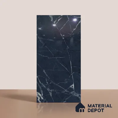 Marble Look Wall & Floor Tile TL 08899 | High Gloss Finish 4 ft x 2 ft Vitrified Tile - 9 mm | Suitable For Kitchen, Bathroom, Bedroom & Office