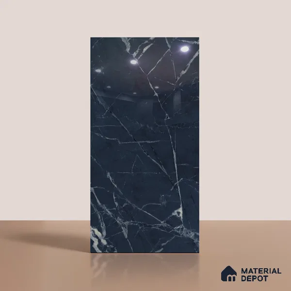 Marble Look Wall & Floor Tile TL 08899 | High Gloss Finish 4 ft x 2 ft Vitrified Tile - 9 mm | Suitable For Kitchen, Bathroom, Bedroom & Office