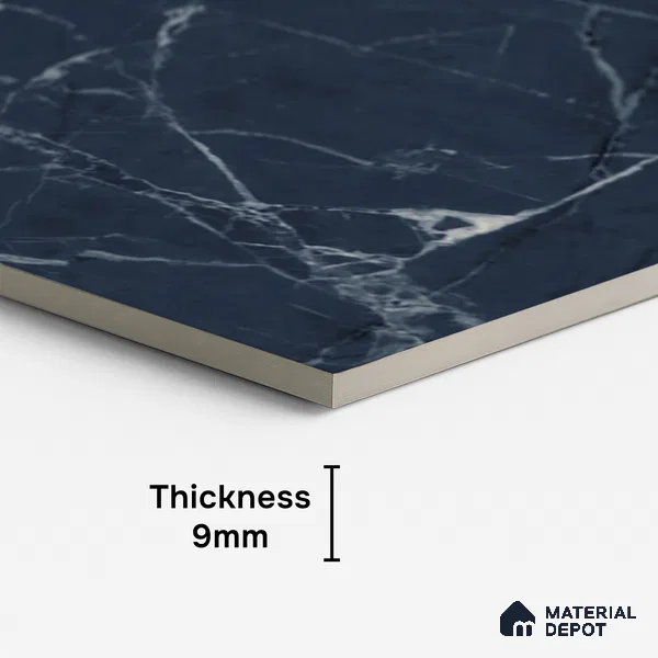 Marble Look Wall & Floor Tile TL 08899 | High Gloss Finish 4 ft x 2 ft Vitrified Tile - 9 mm | Suitable For Kitchen, Bathroom, Bedroom & Office