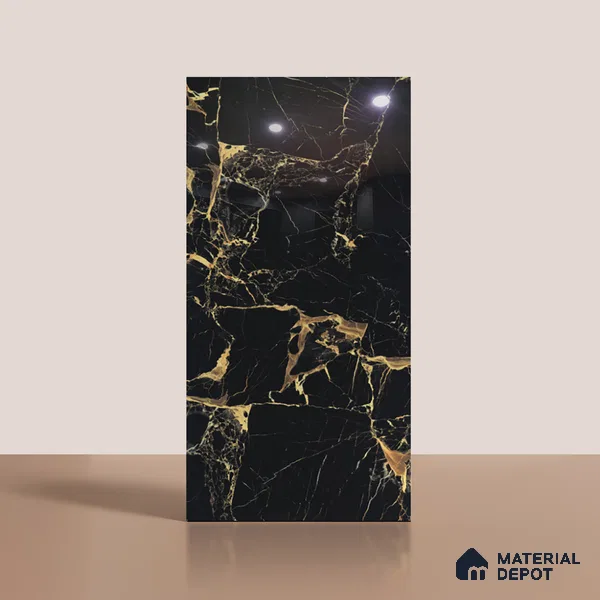 Marble Look Wall & Floor Tile TL 08900 | High Gloss Finish 4 ft x 2 ft Vitrified Tile - 9 mm | Suitable For Kitchen, Bathroom, Bedroom & Office