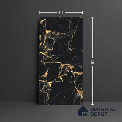 Marble Look Wall & Floor Tile TL 08900 | High Gloss Finish 4 ft x 2 ft Vitrified Tile - 9 mm | Suitable For Kitchen, Bathroom, Bedroom & Office